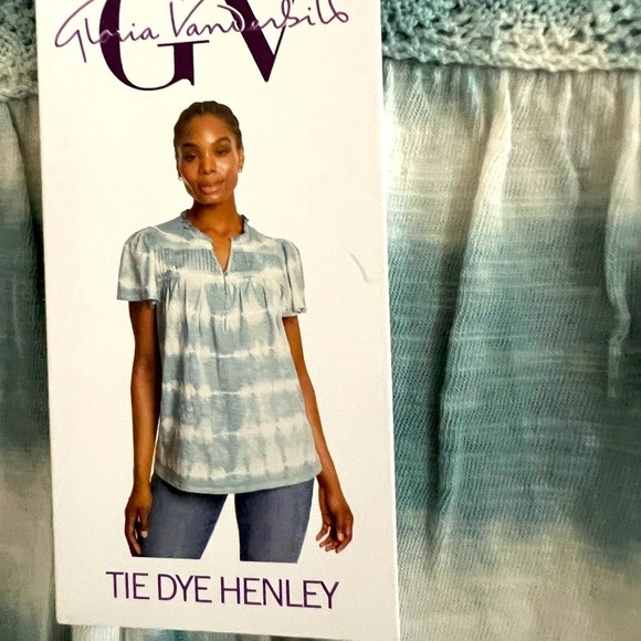Gloria Vanderbilt Arctic Tie Dye Henley size M - Picture 5 of 12